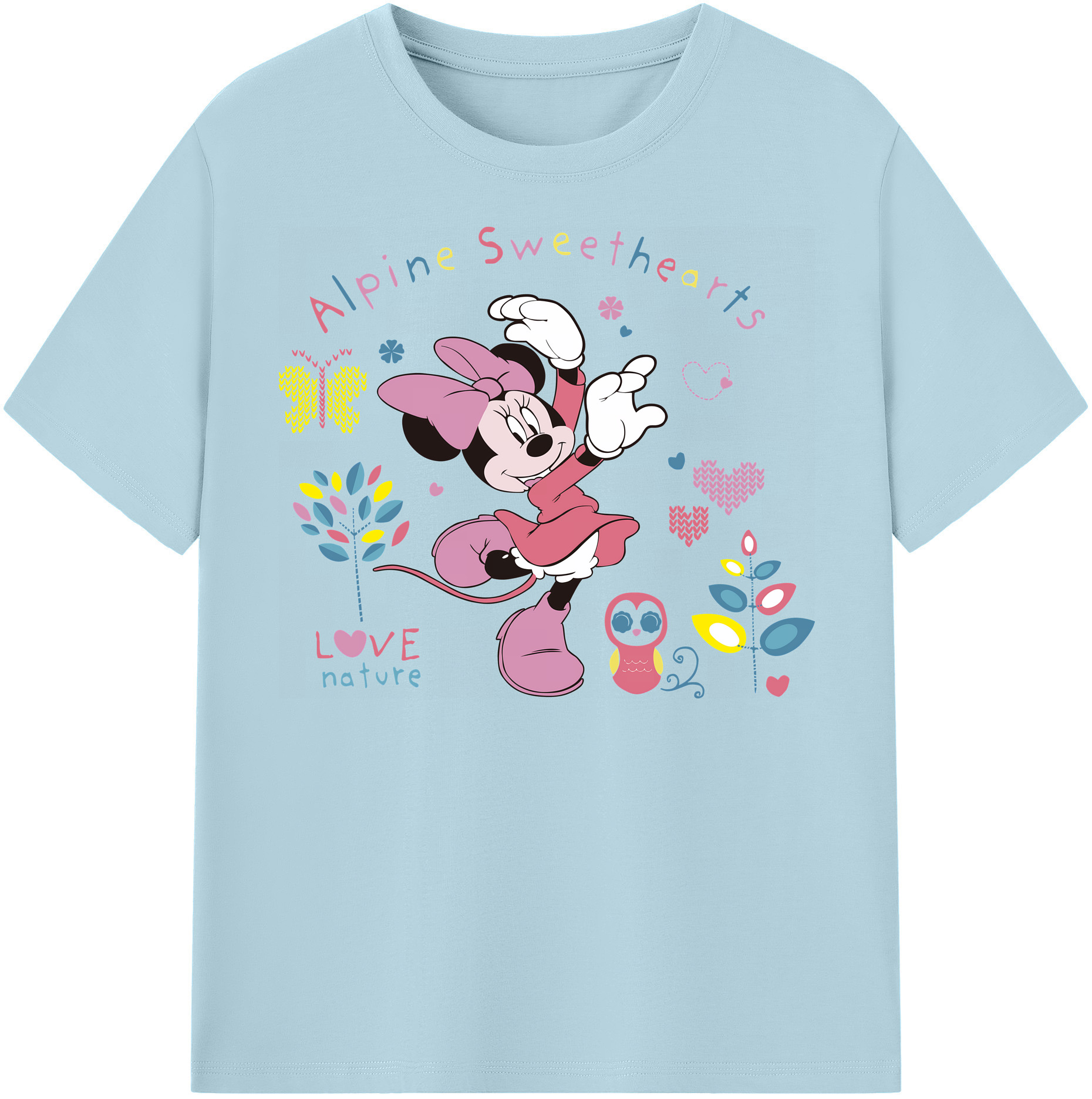 （画像用） ミッキーマウス Mickey Mouse 綿100％半袖Tシャツ（フロントプリント）